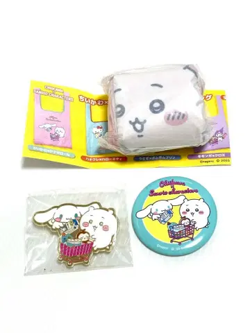 새상품 산리오 치이카와 핀즈 캔뱃지 에코백 가챠