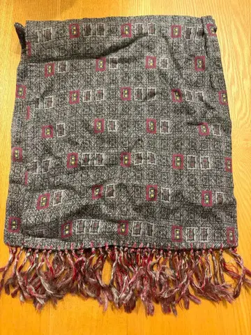 기하학 패턴 그레이 스톨 빈티지