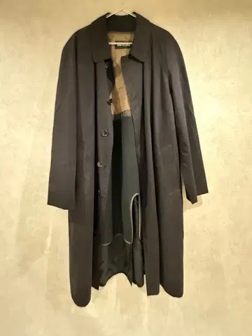 체스터 코트 다크 브라운 블랙 롱 코트