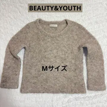 BEAUTY&YOUTH 여성용 베이지 긴팔 니트 스웨터 M 사이즈