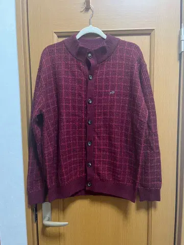 Crocodile 체크 무늬 가디건