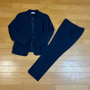 PLST 네이비 네이비 팬츠 수트 상하의 L 사이즈 세트입니다.