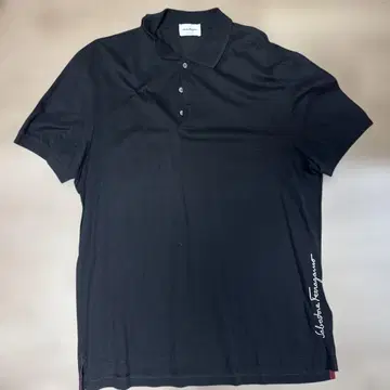 Salvatore Ferragamo 블랙 피케 셔츠 XL