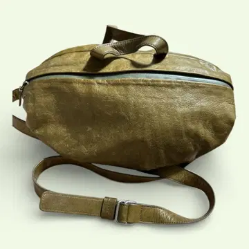 CAMPER 올리브 그린 가죽 숄더백