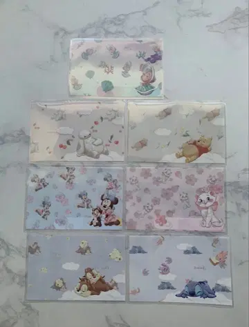 7종류 7매 세트 디즈니 마이넘버 카드 케이스