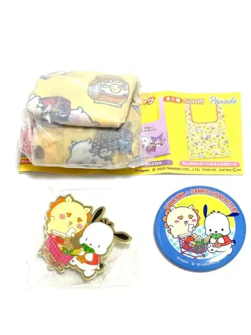 새상품 산리오 치이카와 핀즈 캔뱃지 에코백 가챠