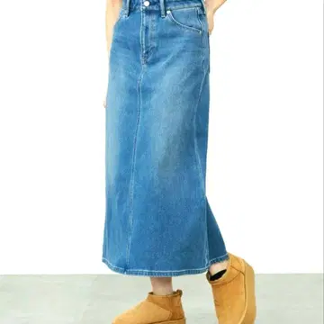 에드윈 EDWIN 따뜻한 데님 따뜻한 플레어 스커트 가을/겨울 제품