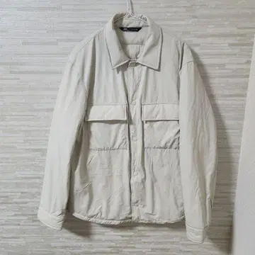 [ L ] ZARA 자라 퍼프 자켓 베이지
