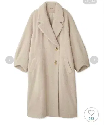 snidel 샤기 롱 코트