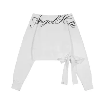 Fancyclub Boatneck Ribbon Tie Sweatshirt