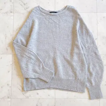 [ 새상품급 ] 언타이틀 실크&캐시미어 혼방 보트넥 니트 워셔블