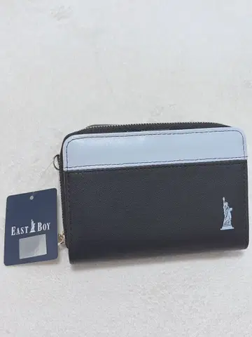 미사용 새상품 EAST BOY 2단 접이식 지갑 블랙/그레이