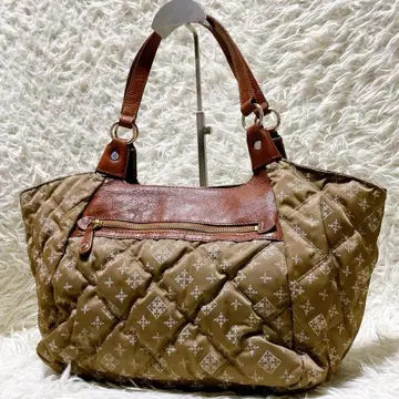 russet 퀼팅 토트백 모노그램 나일론 가죽 브라운