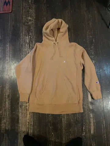 챔피온 리버스 위브 XL 후드티 베이지