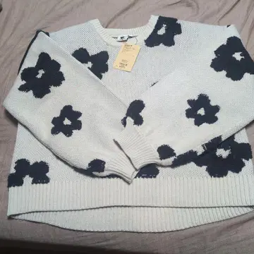 [새상품] 플라워 자카드 니트 풀오버 nikoand - 아이보리 M