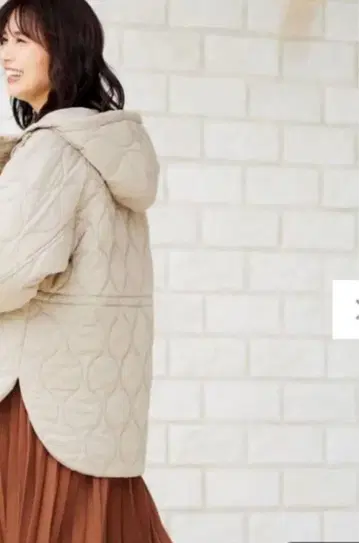 any FAM [ 세탁 가능 ] 퀼트 블루종 에크루 M 사이즈