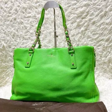 케이트 스페이드 코블힐 토트백 페블 가죽 주름 가죽 A4 가능 그린