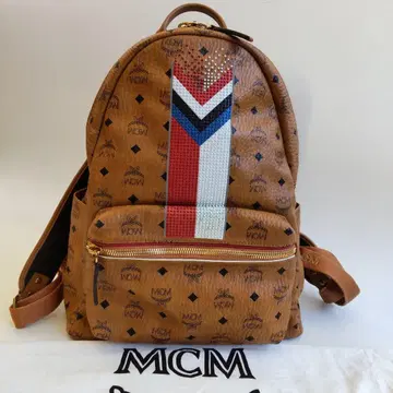 레어 MCM 셰브론 스트라이프 스터드 비세토스 럭색