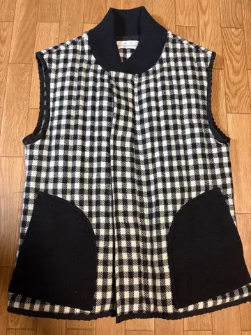 골든구스 울 체크 베스트 xs