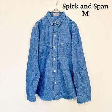 Spick and Span 데님 셔츠 블루 긴팔