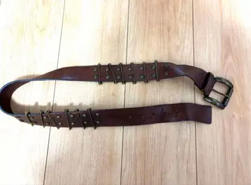 브라운 가죽 빈티지 벨트 캐주얼