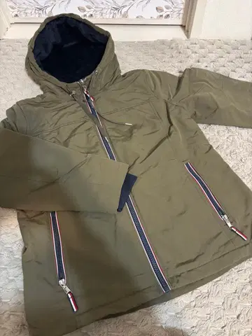 [ 울트라 웜 인기 컬러 ] 타미힐피거 보아 안감 후디드 자켓 카키