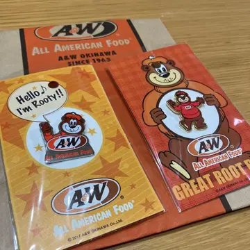 A&W Rooty 핀 배지 2개 세트