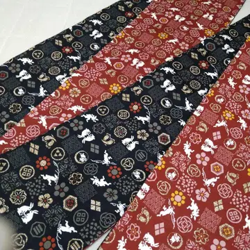 반폭 오비 리버서블 길상 문양 토끼