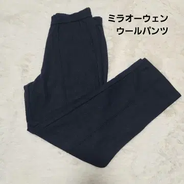 [ 새상품급 ] 미라 오웬 퓨어 울 스트레치 팬츠 네이비 1 사이즈