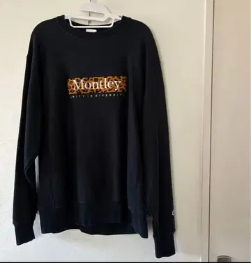 Montley 블랙 맨투맨 트레이닝복 구제 의류