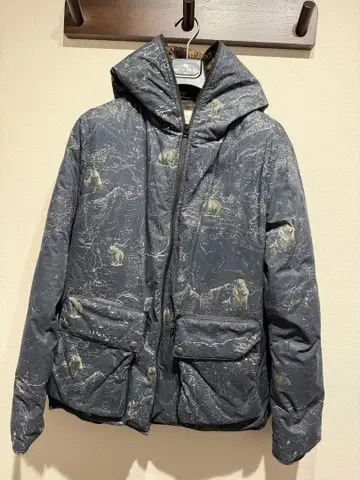 에트로 다운 자켓 애니멀 무늬 베어