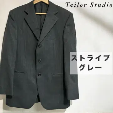 [ 새상품급 ] Tailor Studio 그레이 자켓 스트라이프 울 혼방