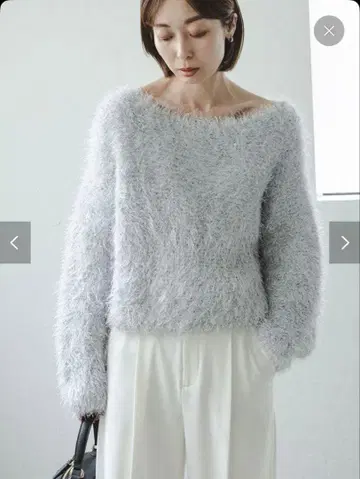 NOBLE 라메 필름얀 니트