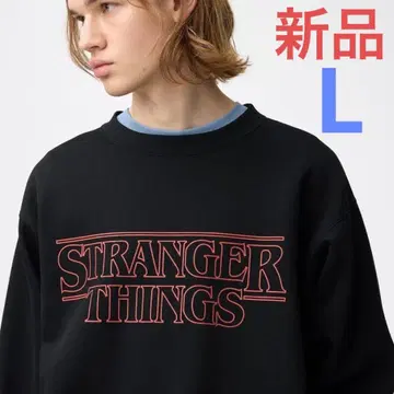 GU 기묘한 이야기 헤비웨이트 맨투맨 L 사이즈 블랙