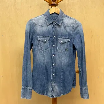 [ GAS ] 데님 셔츠 긴팔 셔츠 라이트 블루