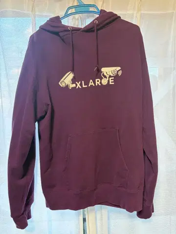 XLARGE 버건디 후드티 M