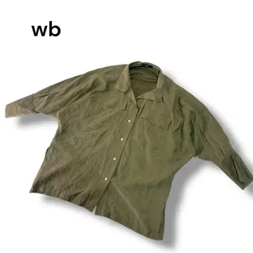 wb 더블비 돌먼 슬리브 셔츠 카키 2 M 상당