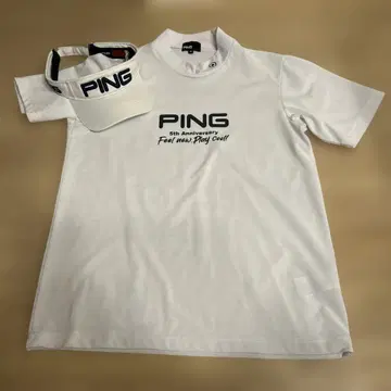 PING 화이트 셔츠와 바이저 세트