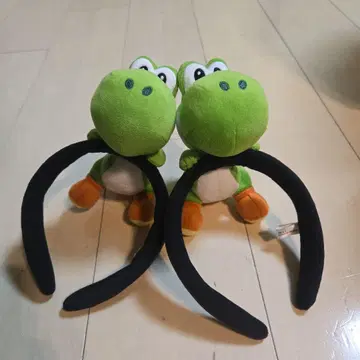 요시 봉제 인형 머리띠 2개 세트