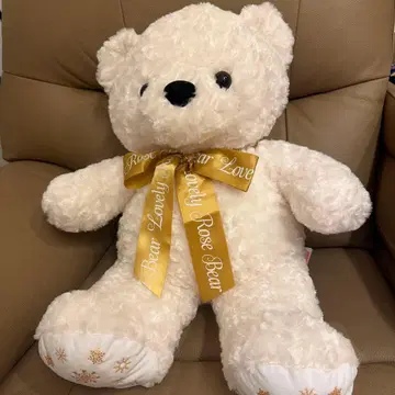 러블리 로즈 베어 봉제 인형 BIG 테디베어 화이트