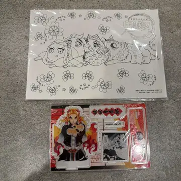 귀멸의 칼날 렌고쿠 쿄쥬로 아크릴 스탠드 덤으로 색칠놀이 포함 새상품