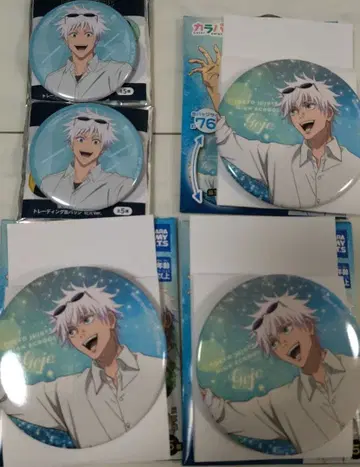 주술회전 회옥옥절 휴식 불꽃놀이 트레이딩 캔뱃지 고죠 사토루 5개 세트