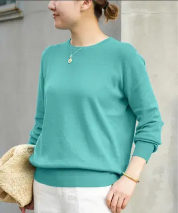 [ 새상품급 ] 두지엠 클라세 니트 코튼 스카이블루 M