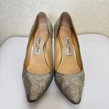 JIMMY CHOO 펌프스 24 은색 실버 하이힐 여성용 신발