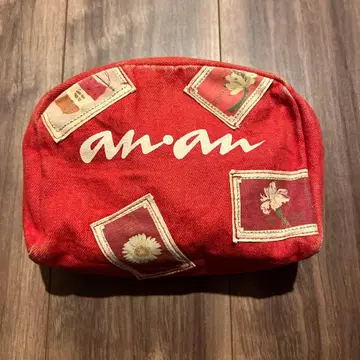 레어 anan x 핑크하우스 콜라보 파우치 빈티지