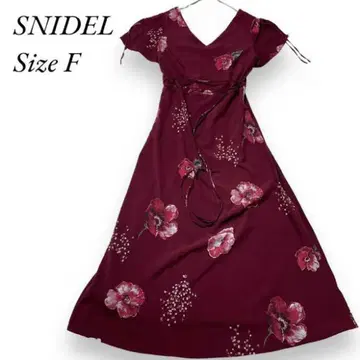 [ SNIDEL ] 미스타일 반팔 롱 원피스 Size F