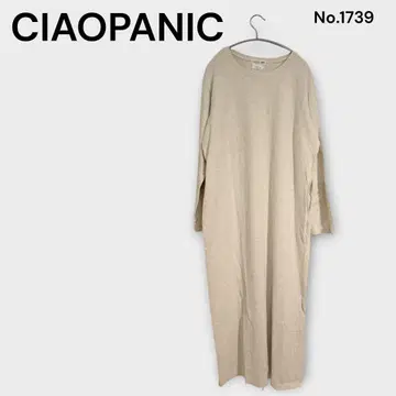 CIAOPANIC 롱 티셔츠 원피스 면 100% 롱 시즌