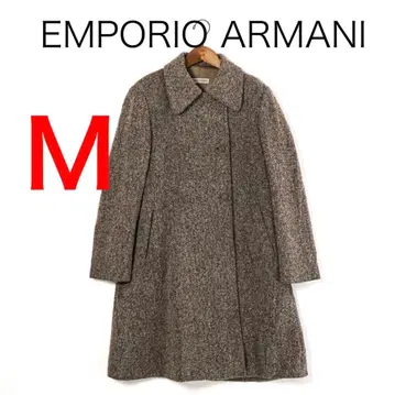 H4803-153 엠포리오 아르마니 울 트위드 롱 코트 Y2K