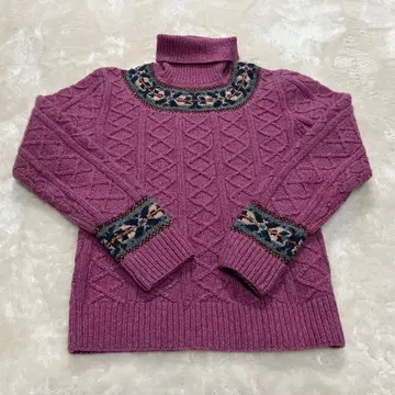 랄프 로렌 페어아일 터틀넥 스웨터 캐시미어 혼방 M