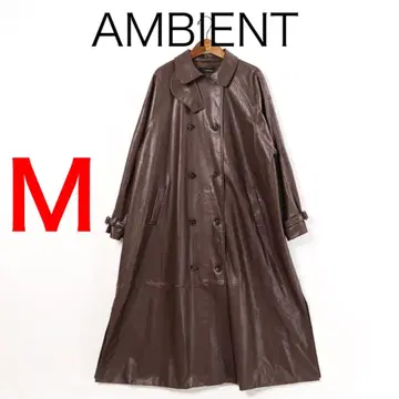 H4801 앰비언트 에코 가죽 롱 트렌치코트 Y2K